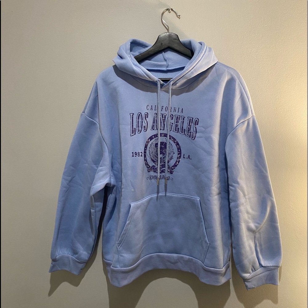 blue los angeles hoodie